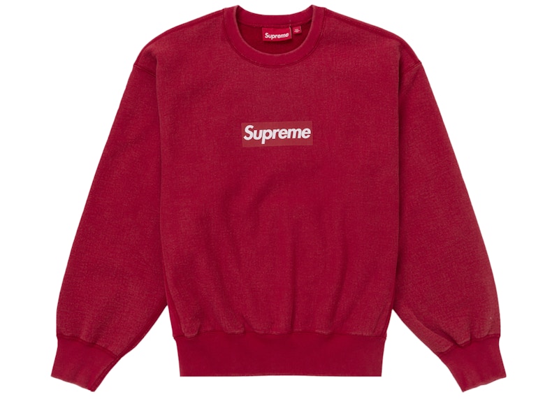 Supreme Washed Box Logo Crewneck Rood