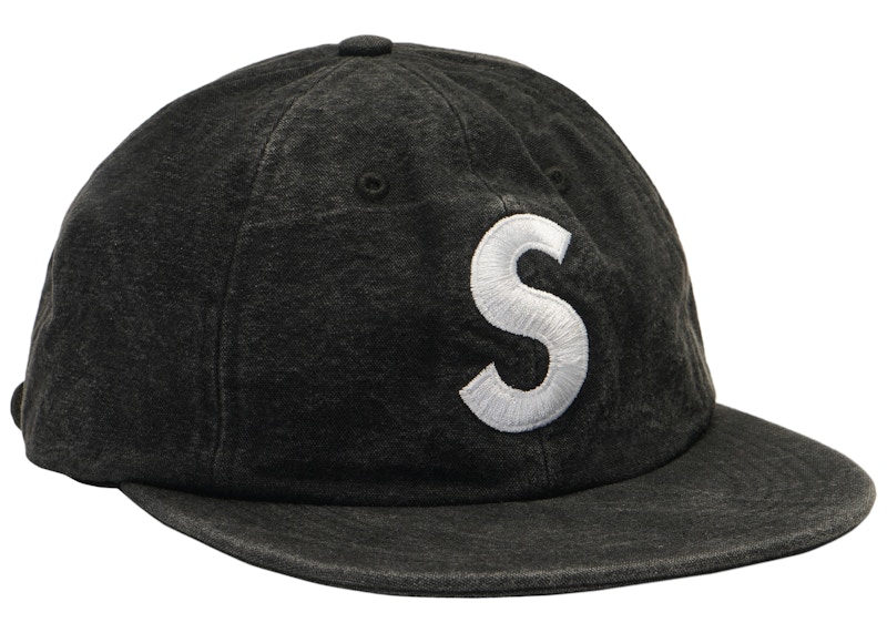 Supreme Washed Chambray S Logo 6-Panel Zwart