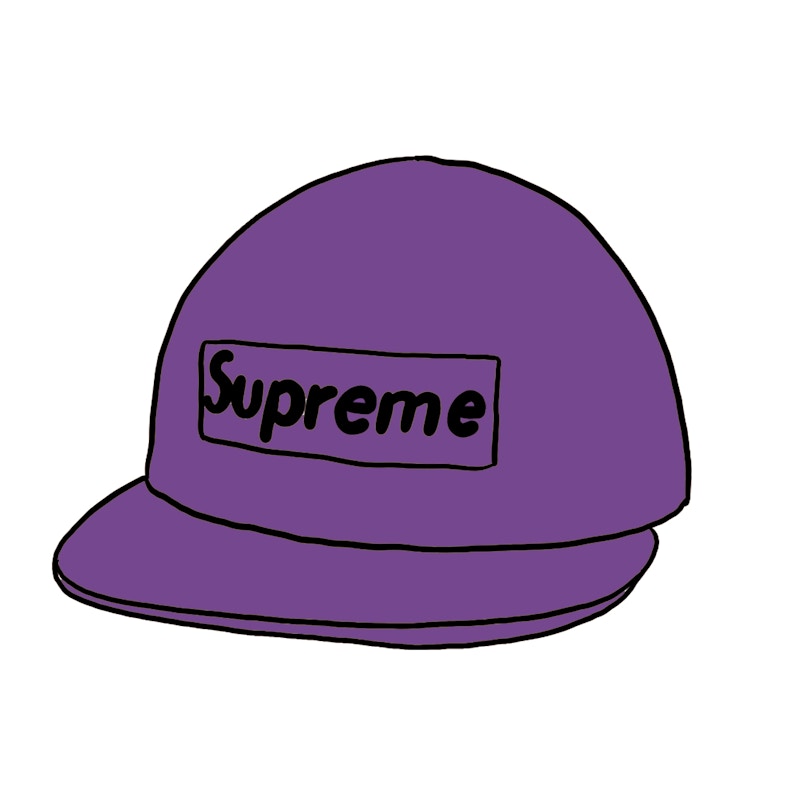 Supreme Washed Chino Twill Camp Cap Paars
