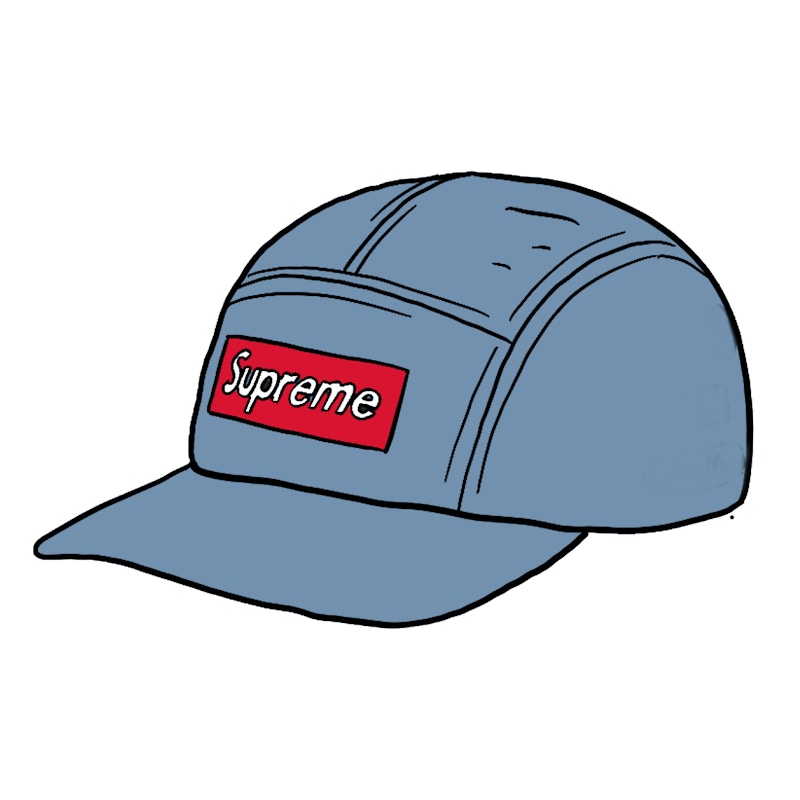 Supreme Washed Chino Twill Camp Cap Blauw