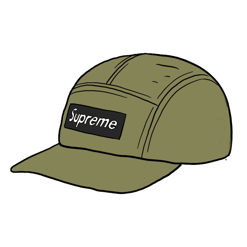 Supreme Washed Chino Twill Camp Cap Light Olijf