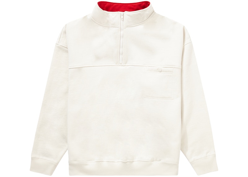 Supreme Washed Half Zip Pullover Stone Overige kleuren