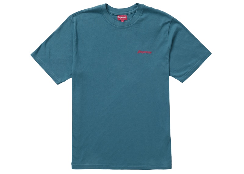 Supreme Washed Tee Aqua Blauw