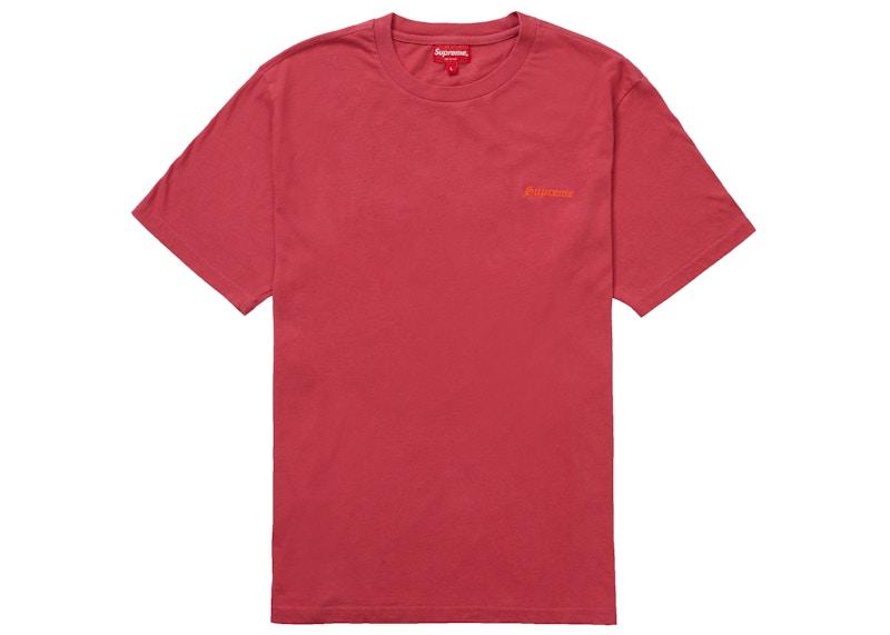 Supreme Washed S/S Tee Rood