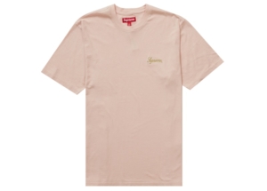 Supreme Washed Script S/S Top Rose Roze