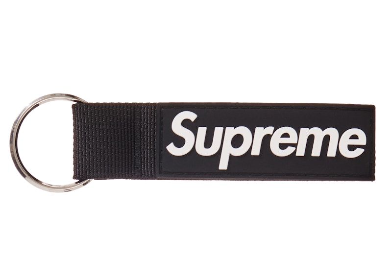 Supreme Webbing Keychain Zwart