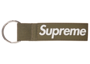 Supreme Webbing Keychain Light Olijf