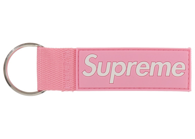 Supreme Webbing Keychain Roze