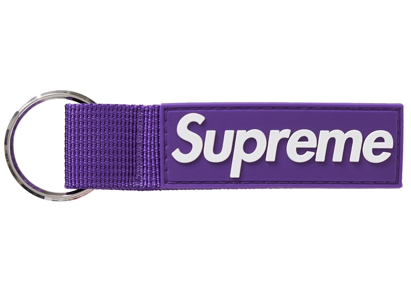 Supreme Webbing Keychain Paars