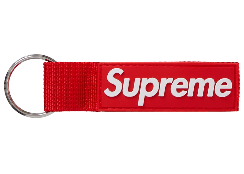 Supreme Webbing Keychain Rood