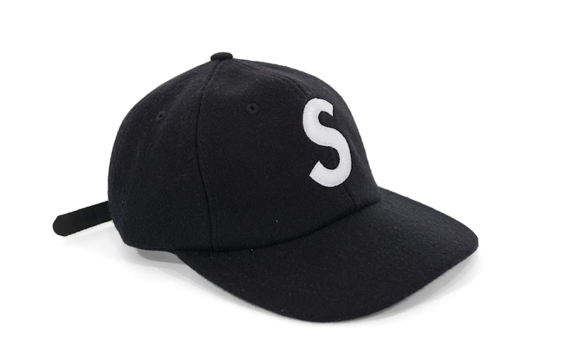 Supreme Wool S Logo 6-Panel Zwart