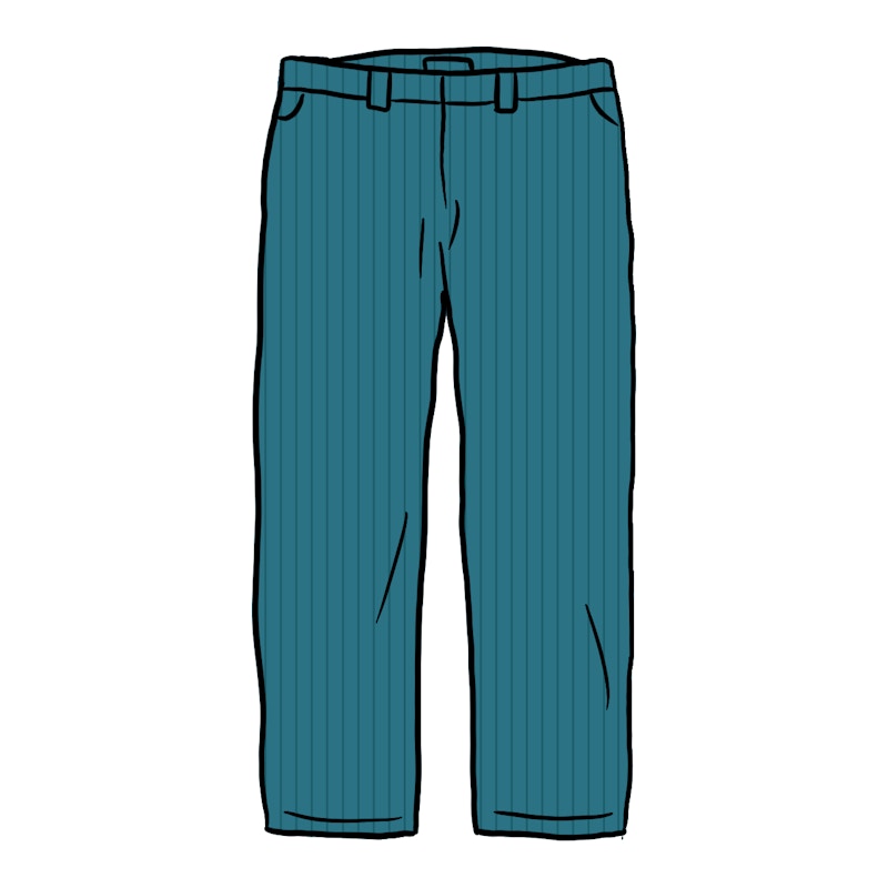 Supreme Work Pant Stripe Turquoise