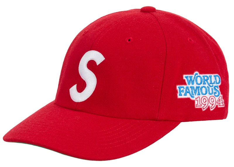 Supreme World Famous S Logo 6-Panel Rood