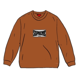 Supreme Woven Label L/ Top Rust