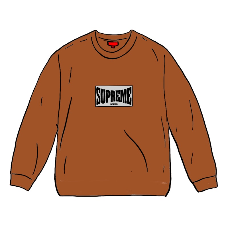 Supreme Woven Label L/ Top Rust