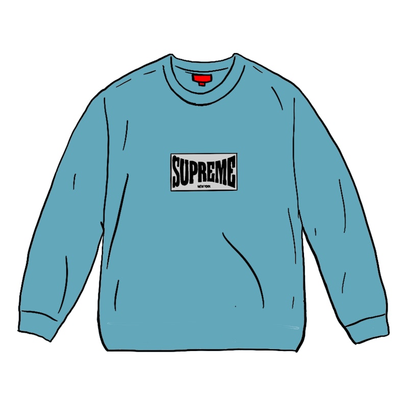 Supreme Woven Label L/S Top Slate