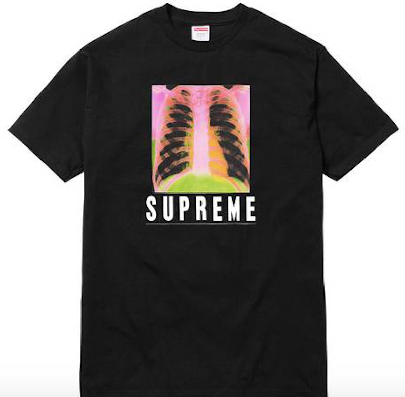 Supreme X Ray Tee Zwart