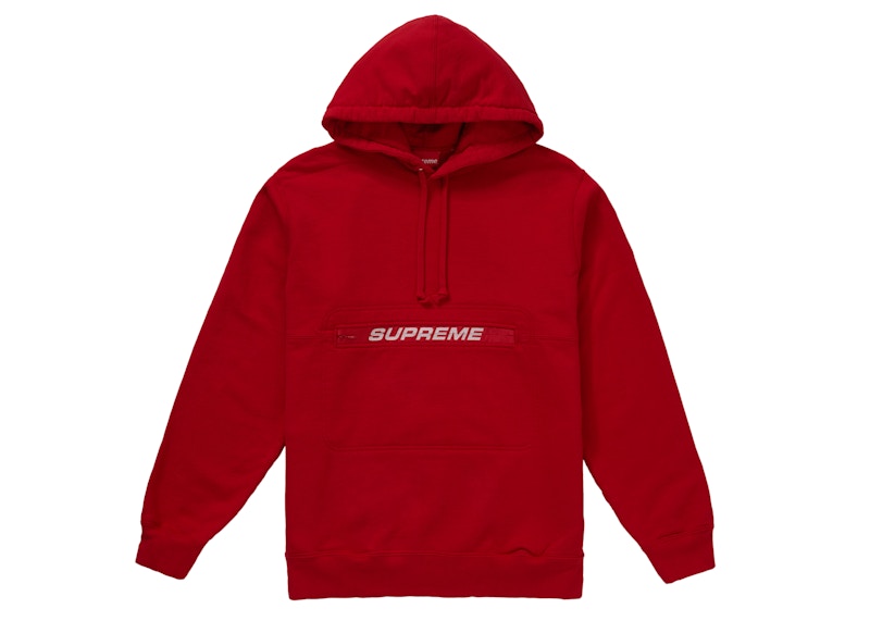 Supreme Zip Pouch Hooded Sweatshirt Rood
