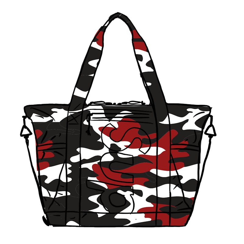 Supreme Zip Tote Camo Rood