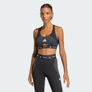 TECHFIT Color Block Medium Support Workoutbeha Zwart