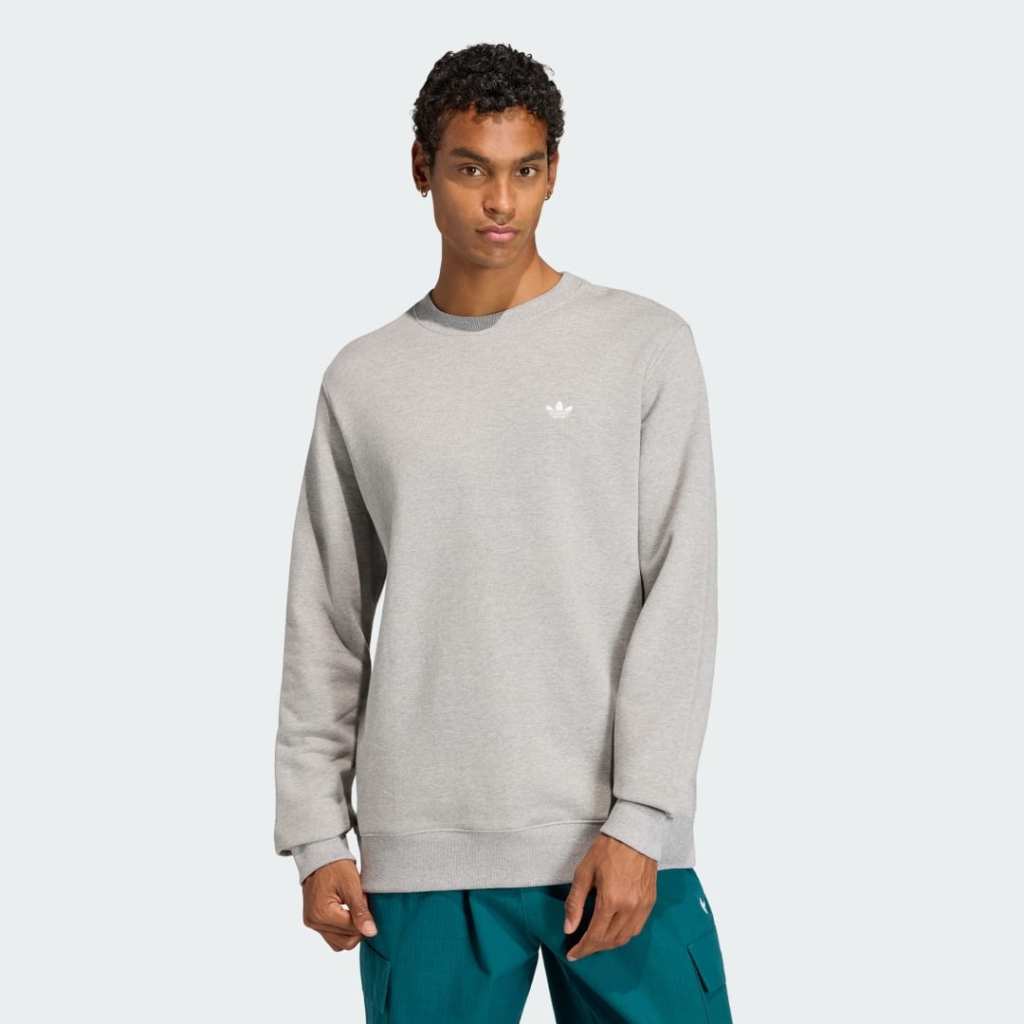 TREFOIL ESSENTIALS FRENCH TERRY SWEATSHIRT Grijs