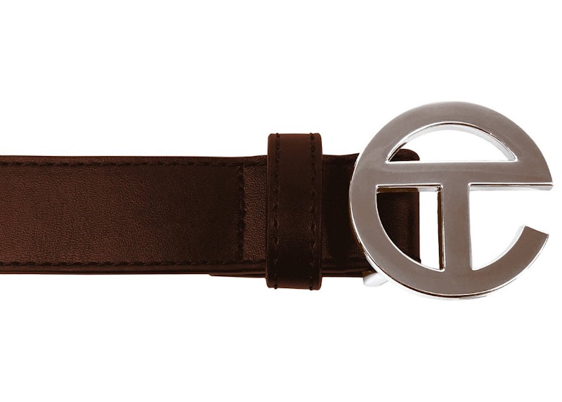 Telfar Logo Belt Chocolate Bruin