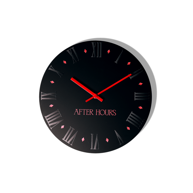The Weeknd After Hours Wall Clock Zwart