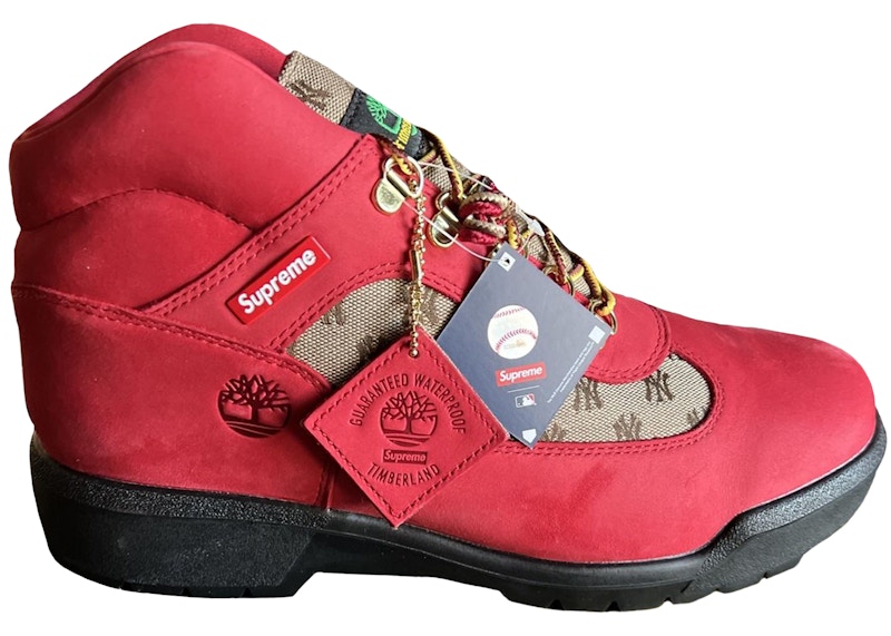 Timberland Field Boot Supreme New York Yankees Rood