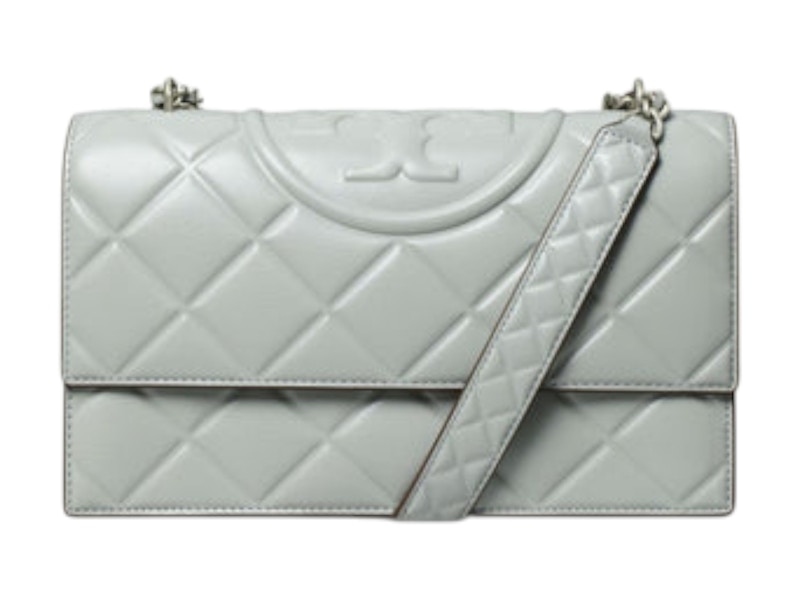 Tory Burch Fleming Small Convertible Shoulder Bag Grijs