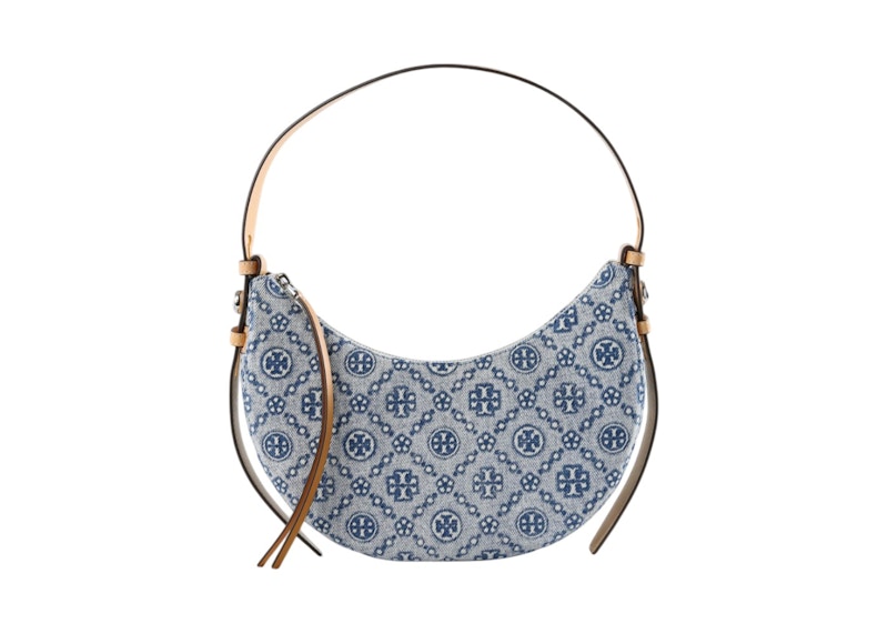 Tory Burch Romy Half Moon Bag Powder Blauw