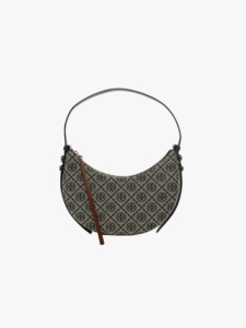 Tory Burch Romy T Monogram Half Moon Bag Blauw