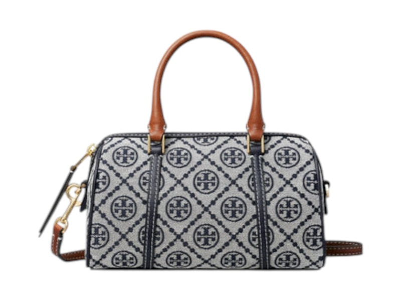 Tory Burch T Monogram Mini Barrel Bag Blauw