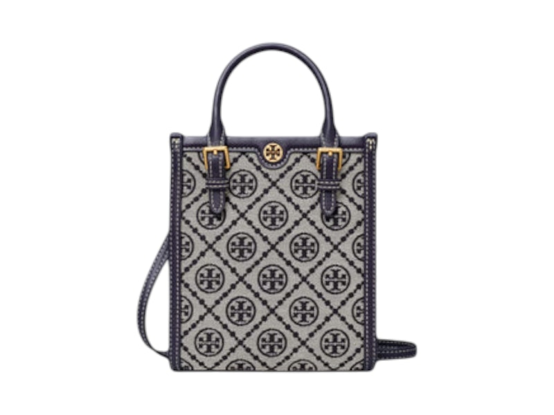 Tory Burch T Monogram Mini N/S Tote Blauw