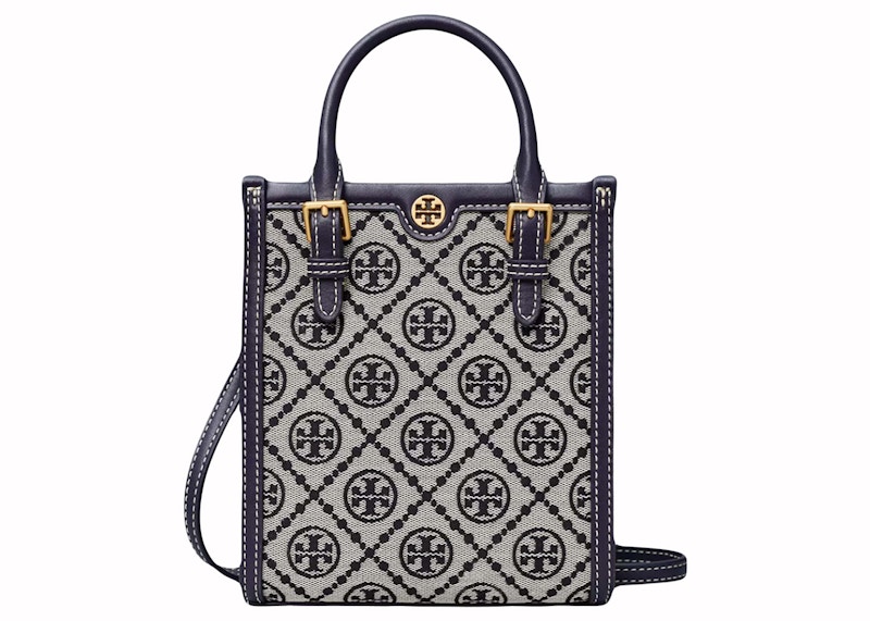 Tory Burch T Monogram Mini Tote Blauw