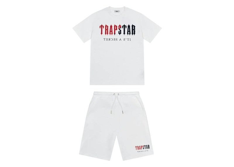 Trapstar Chenille Decoded Short Set Rood
