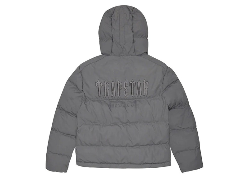 Trapstar Decoded 2.0 Hooded Puffer Jacket Grijs