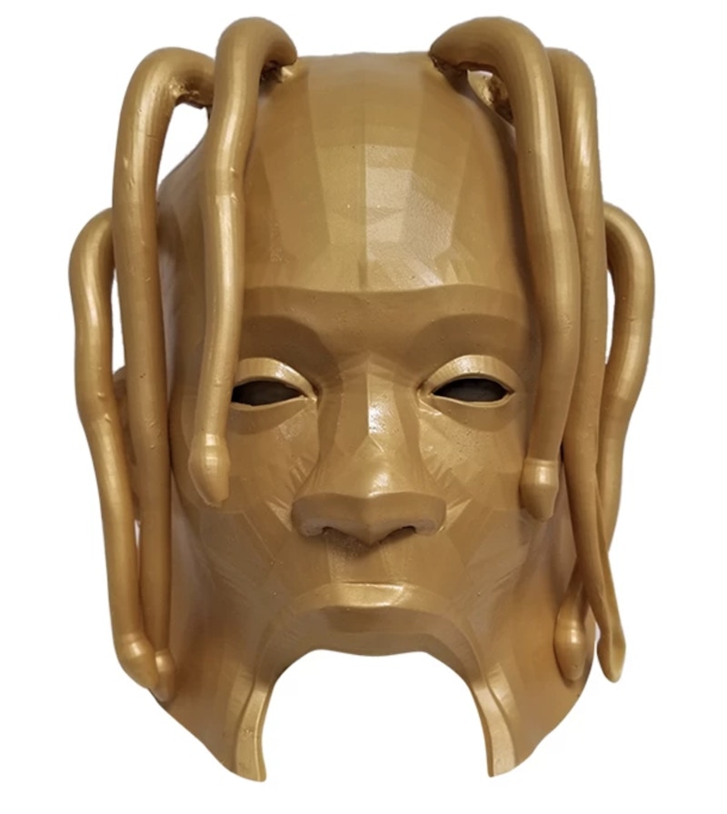 Travis Scott Astroworld Mask Goud