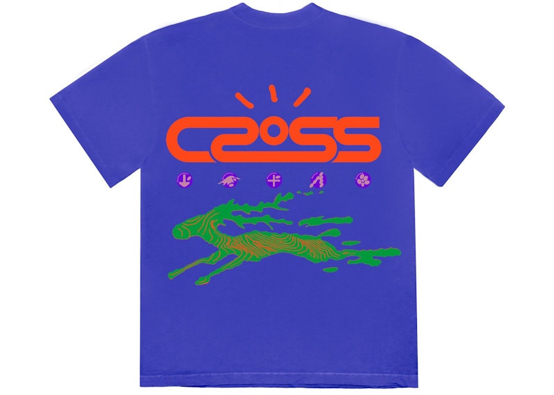Travis Scott Cactus Jack Cross Tech Tee I Royal Blauw