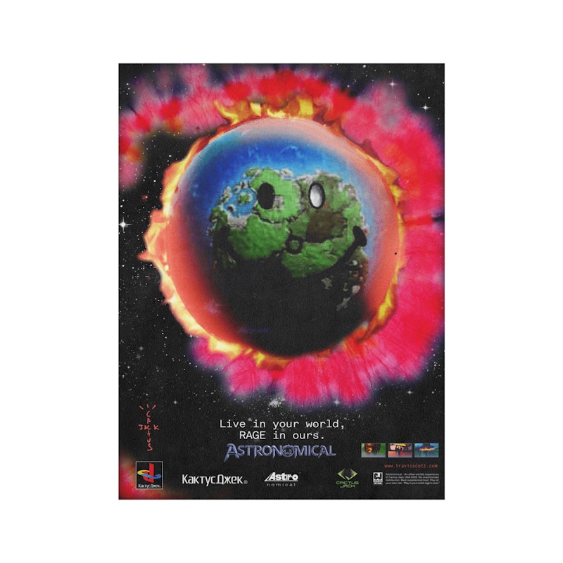 Travis Scott Cactus Jack Fornite World Backlight Poster