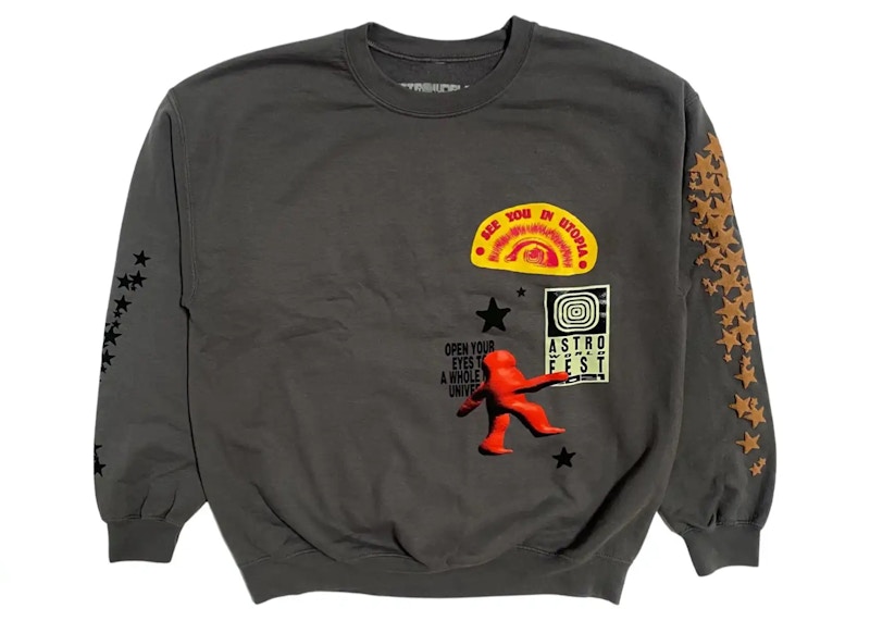 Travis Scott Houston Crewneck Grijs