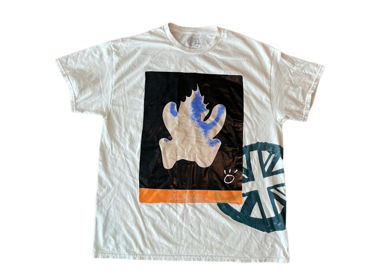 Travis Scott O2 Live Union Jack T-shirt Wit