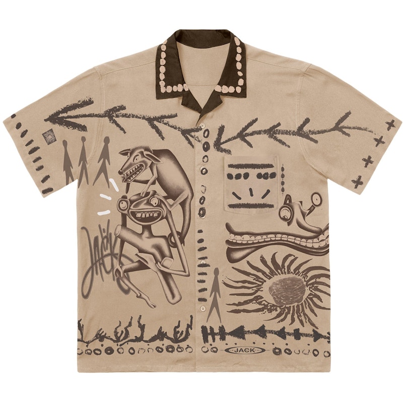 Travis Scott Painter’s Button Up Shirt Tan