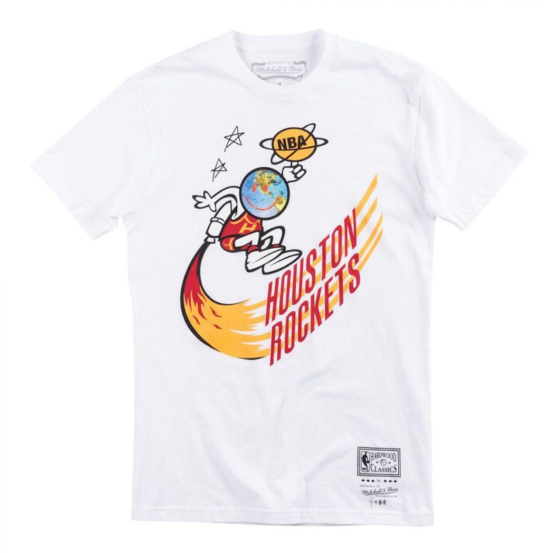 Travis Scott x BR x Mitchell & Ness Rockets Tee Wit