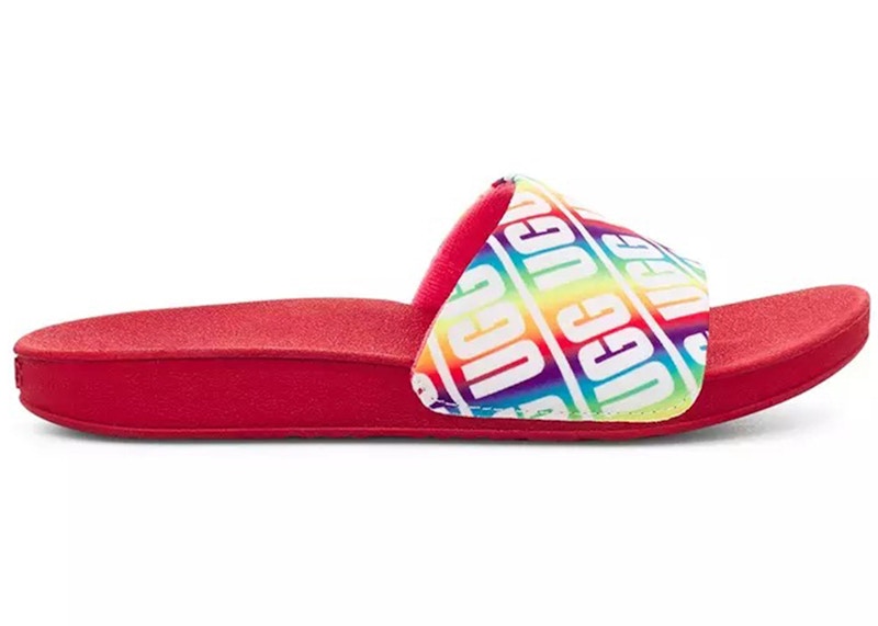 UGG Beach Slide Rainbow Rood