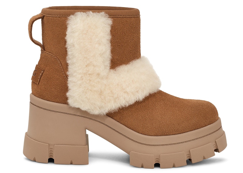 UGG Brooklyn Sunburst Heeled Boot Chestnut