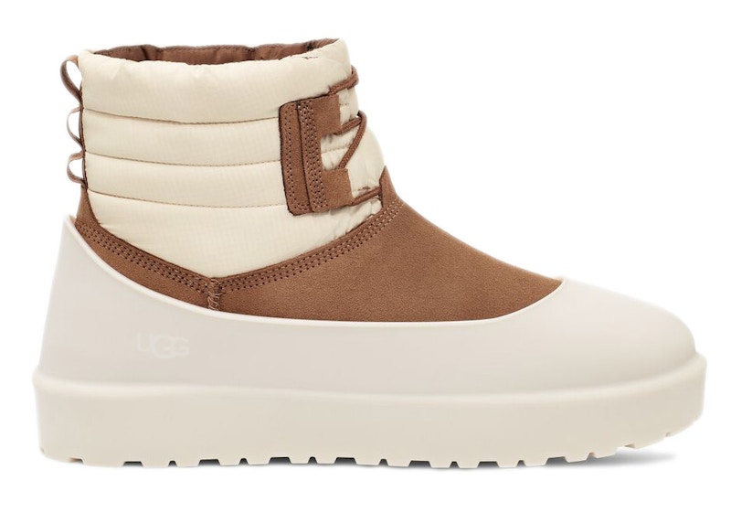 UGG Classic Mini Lace-Up Weather Boot Chestnut Whitecap Grijs