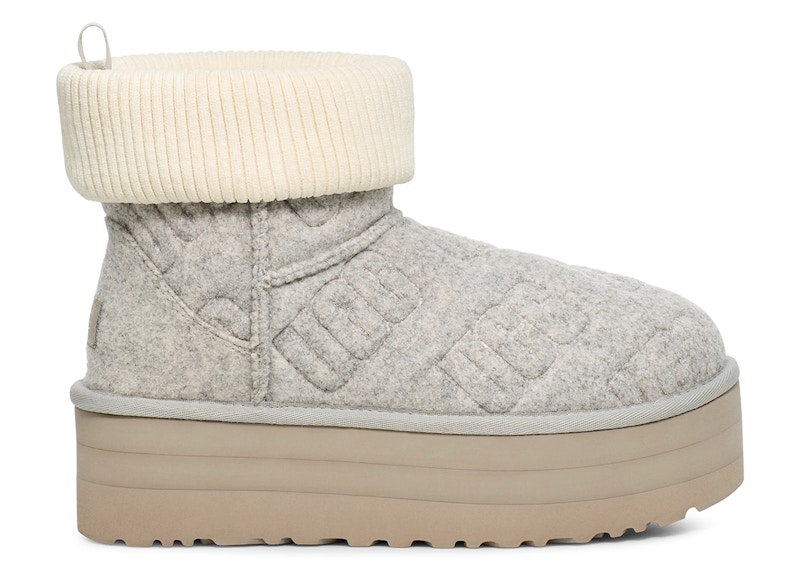 UGG Classic Mini Platform Felted Boot Grijs