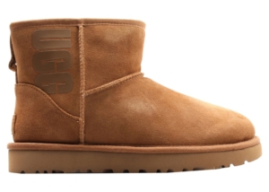 UGG Classic Mini Rubber Logo Boot Chestnut