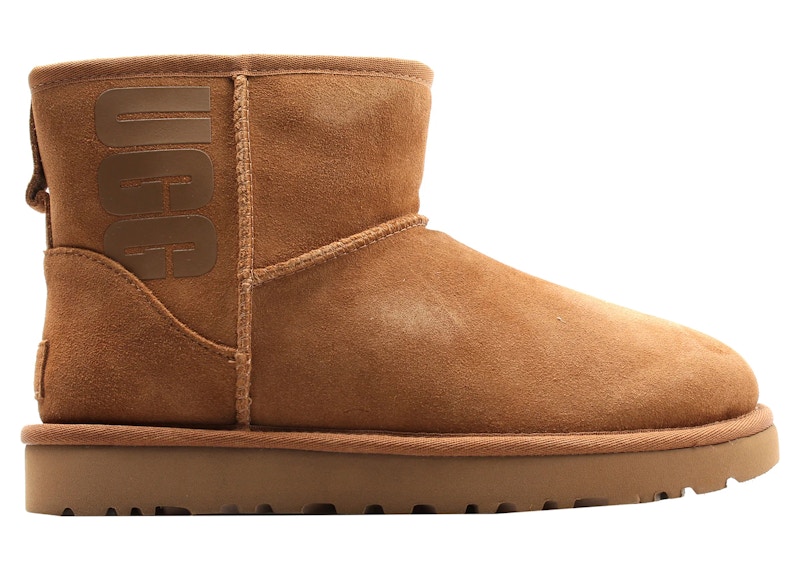 UGG Classic Mini Rubber Logo Boot Chestnut