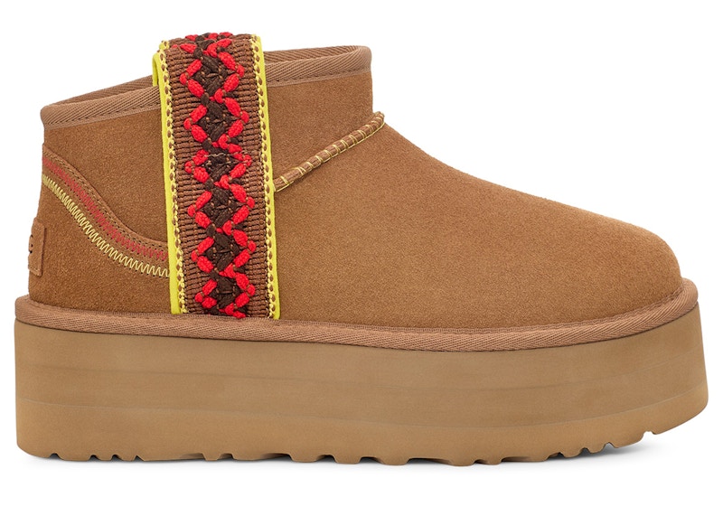 UGG Classic Ultra Mini Braid Boot Chestnut